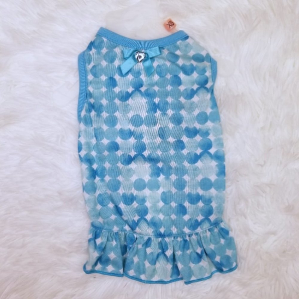 Coco Lane Couture Dot Printed Doggy Dress, XS